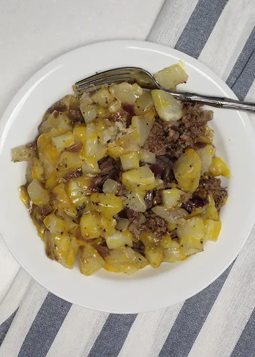 Hobo Dinner for Two with Hamburger
