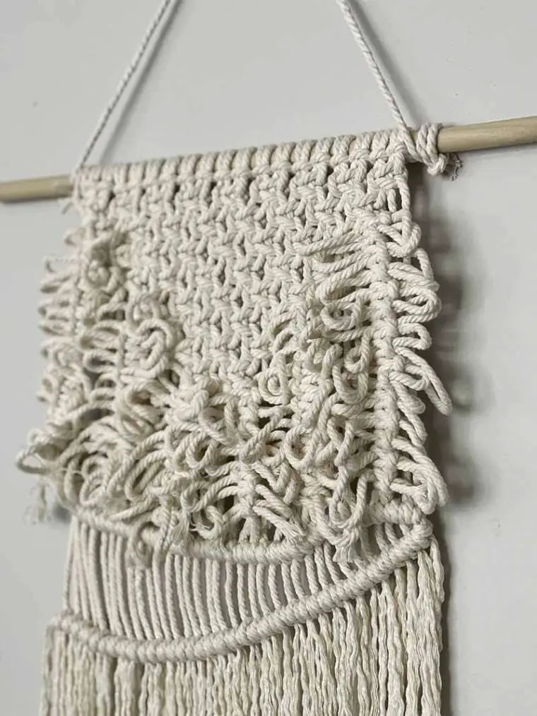 Macrame Wall Hanging with Square Knots MacraMade