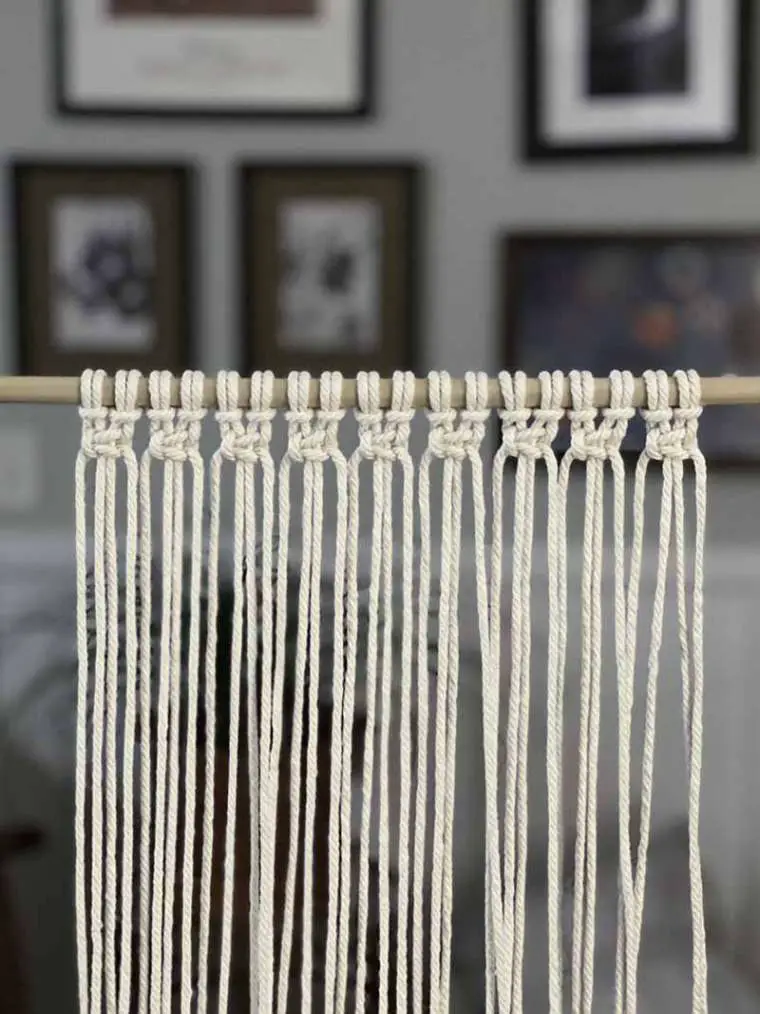 Macrame Wall Hanging with Square Knots MacraMade